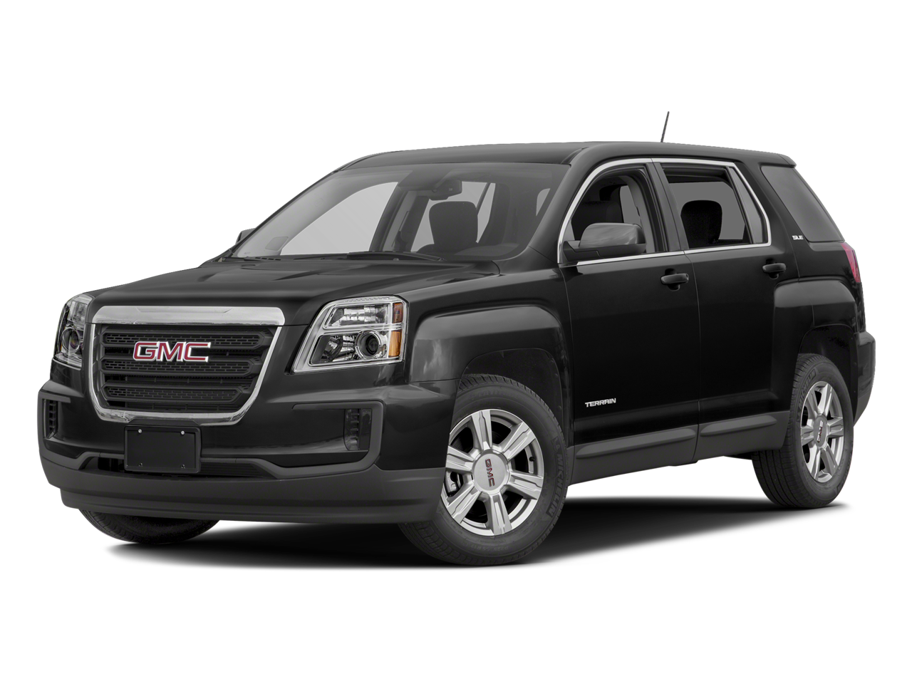 2016 GMC Terrain SLE in Onyx Black — front three-quarter view