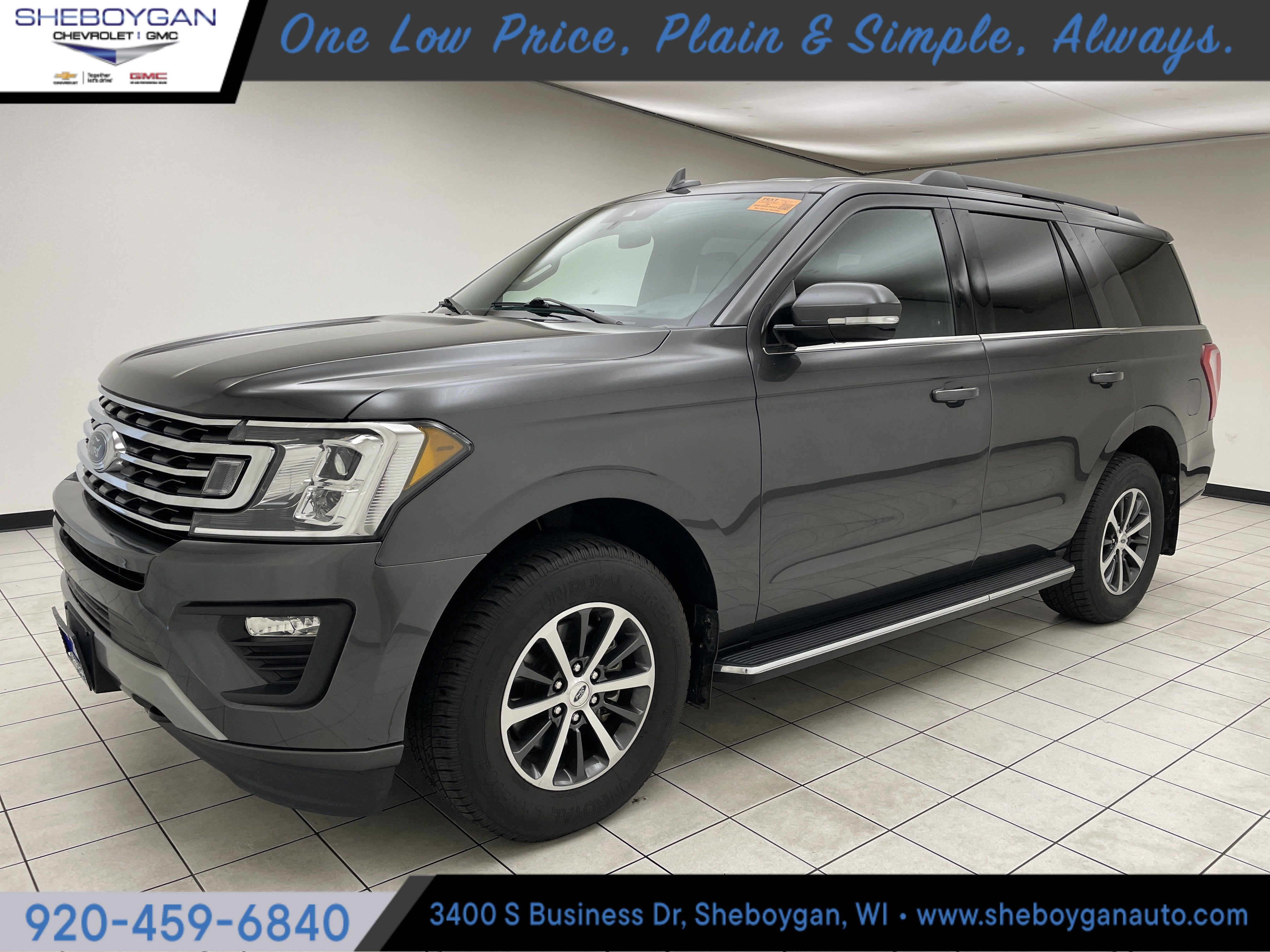 2021 Ford Expedition XLT in Gray — front three-quarter view