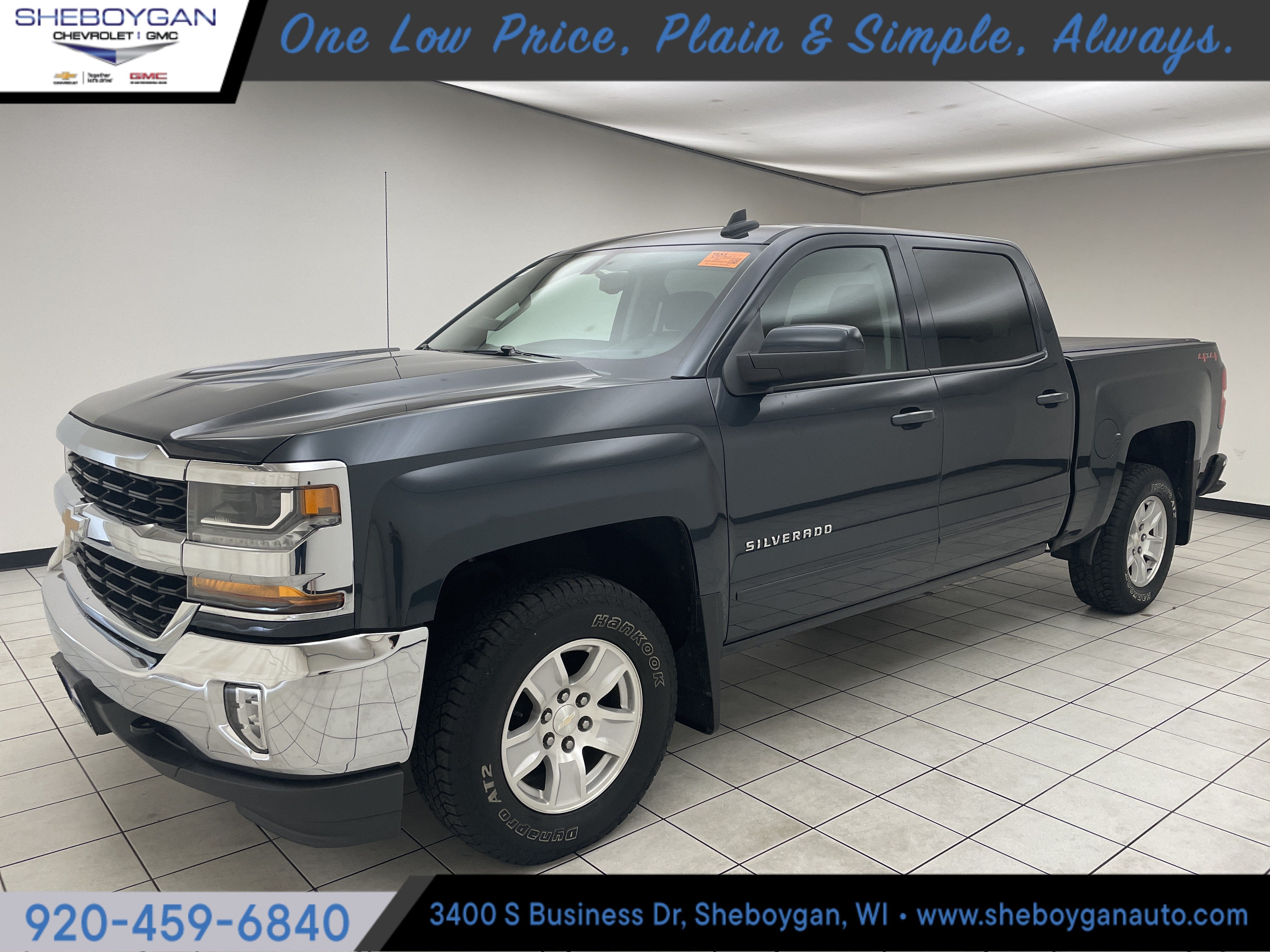2018 Chevrolet Silverado 1500 LT in Graphite Metallic — front three-quarter view
