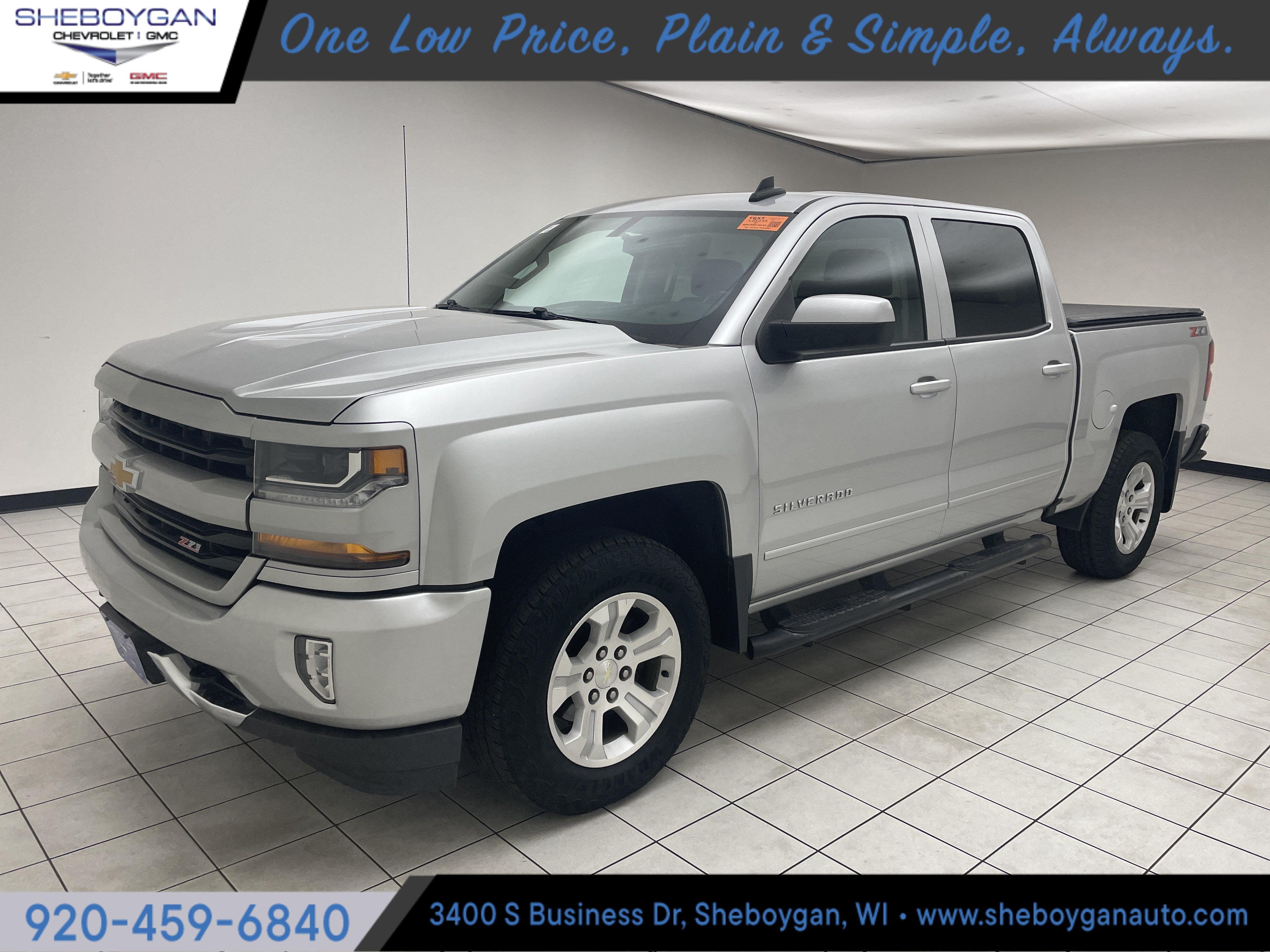 2018 Chevrolet Silverado 1500 LT in Silver Ice Metallic — front three-quarter view