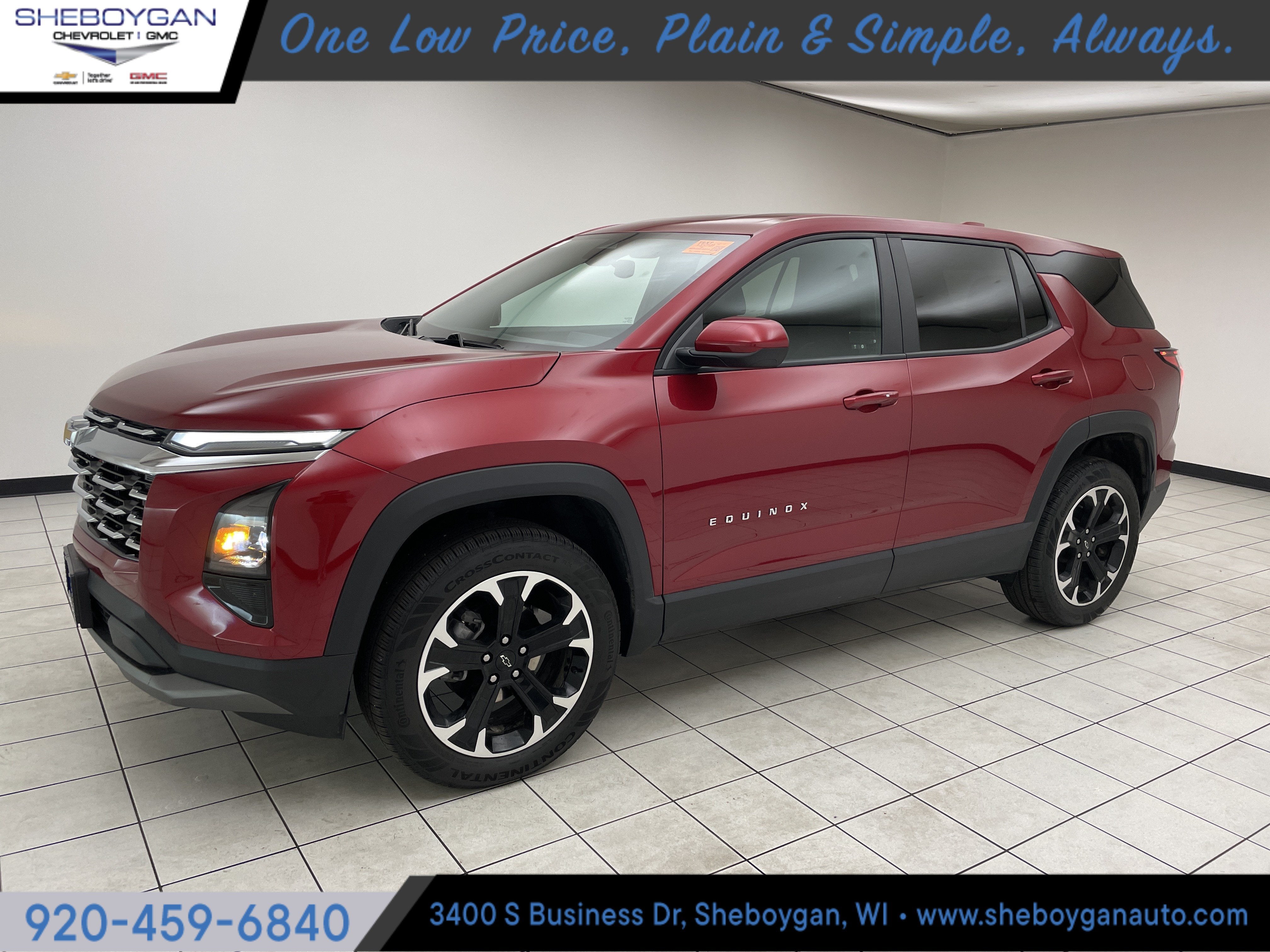 2025 Chevrolet Equinox LT in Radiant Red Tintcoat — front three-quarter view