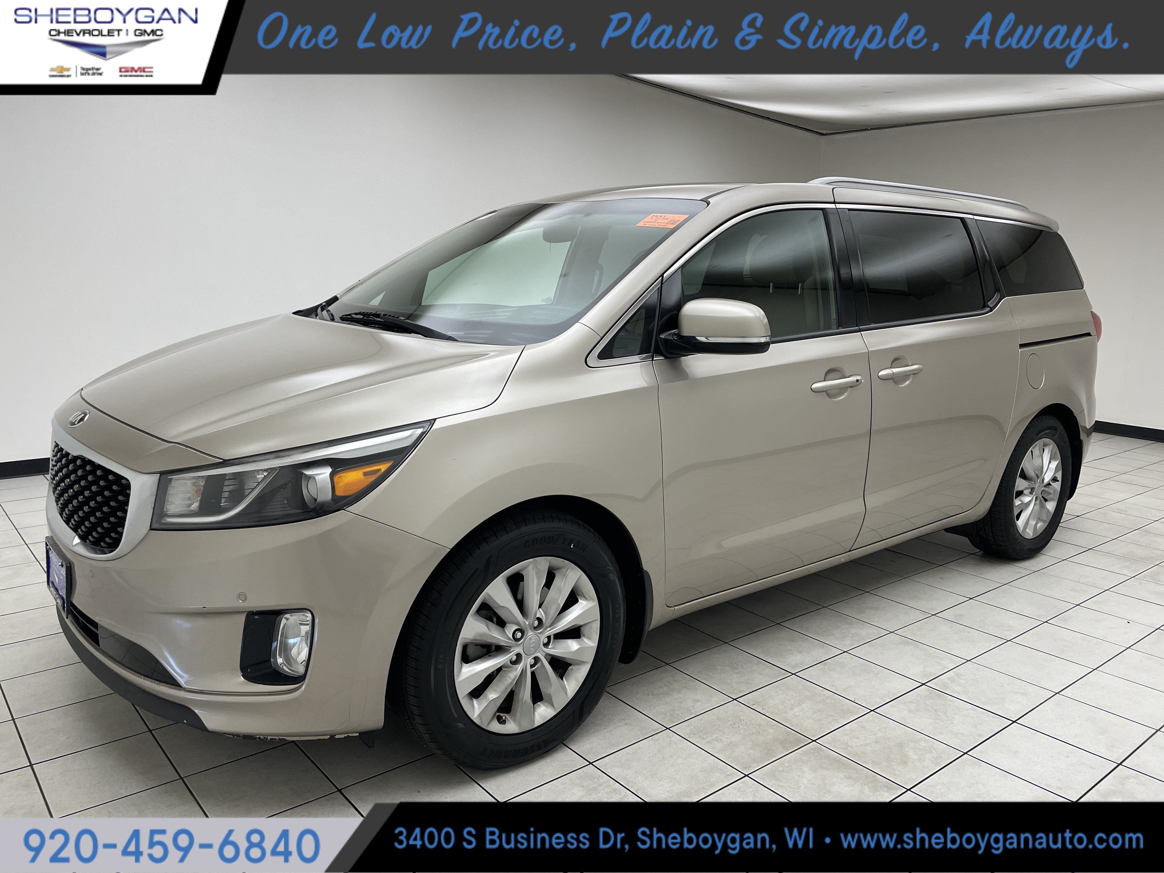 2017 Kia Sedona EX in Other — front three-quarter view
