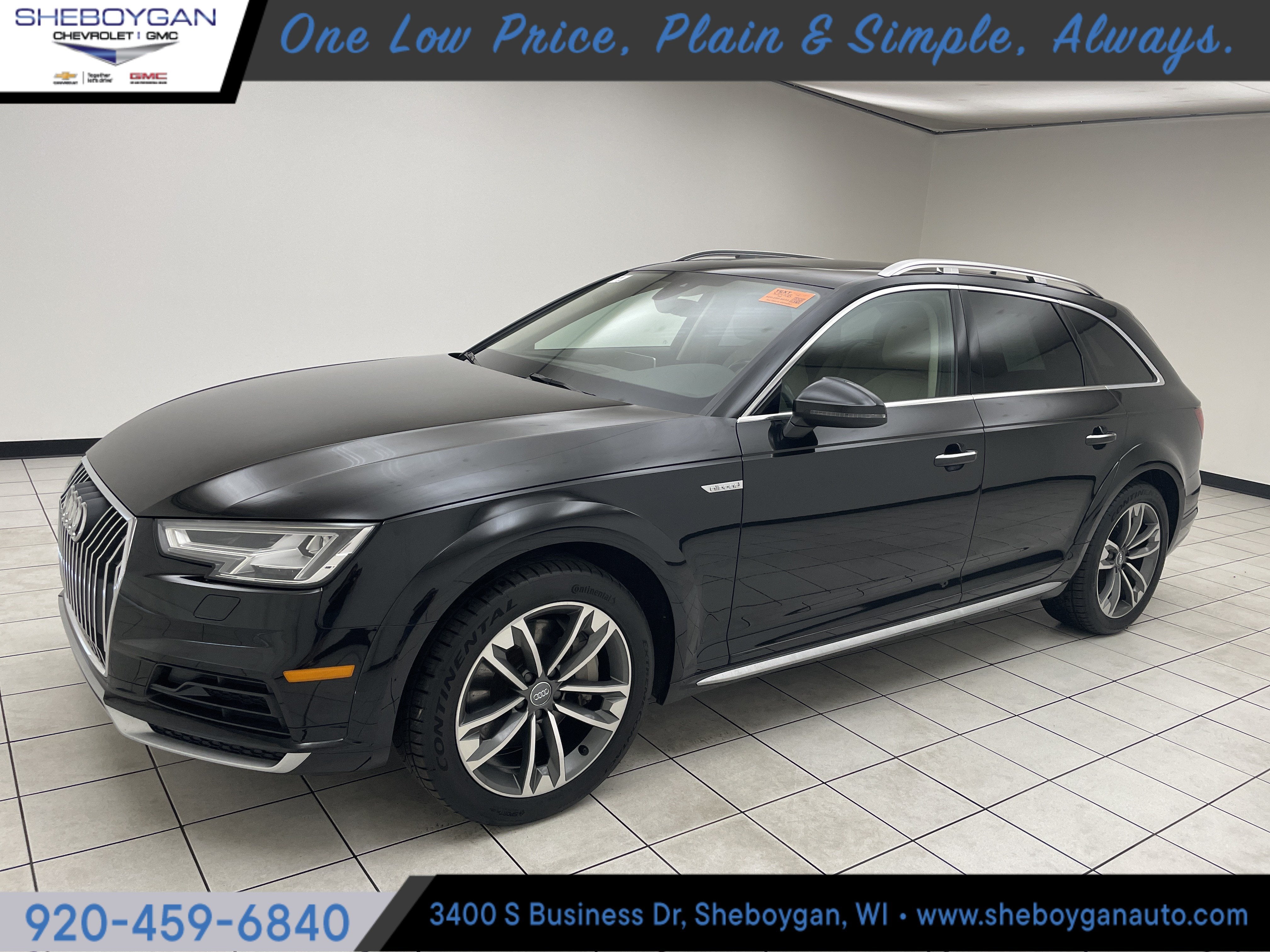 2018 Audi A4 allroad 2.0T Premium in Black — front three-quarter view