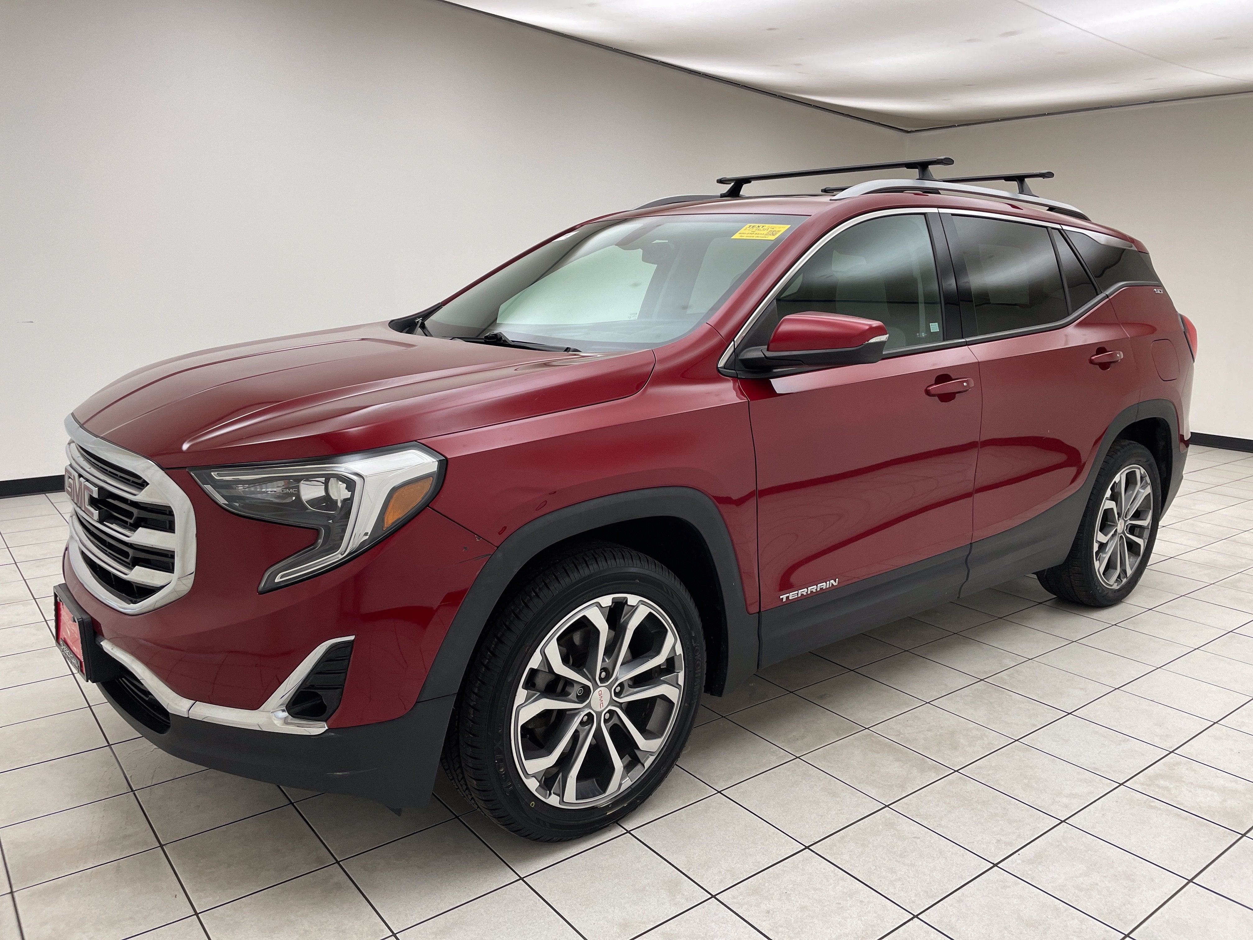 2018 GMC Terrain SLT in Red Quartz Tintcoat — front three-quarter view
